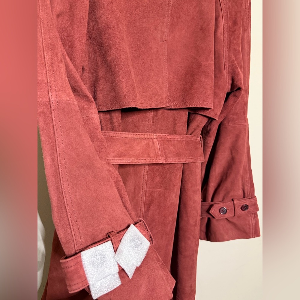 NWT Reformation Veda Ashland Suede Trench Coat - Picture 8 of 8